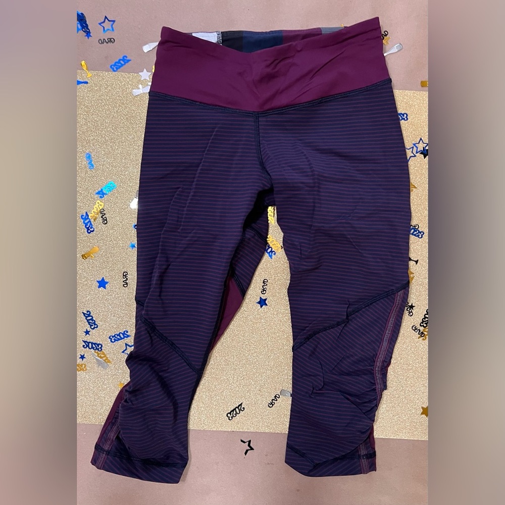 Lululemon Striped Capri Leggings